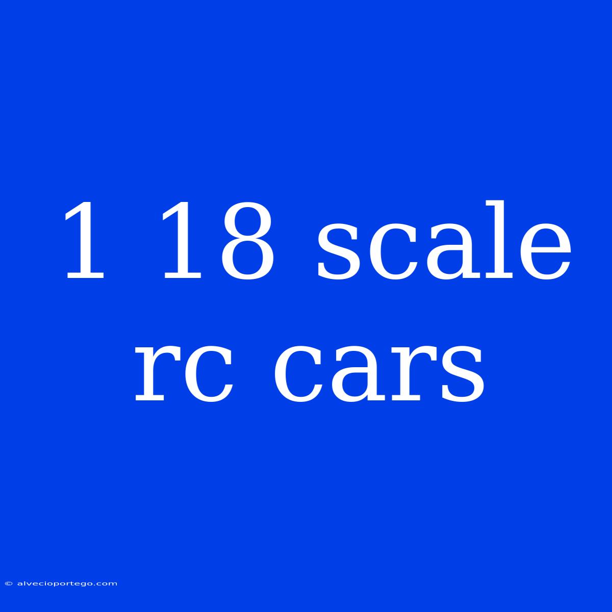 1 18 Scale Rc Cars