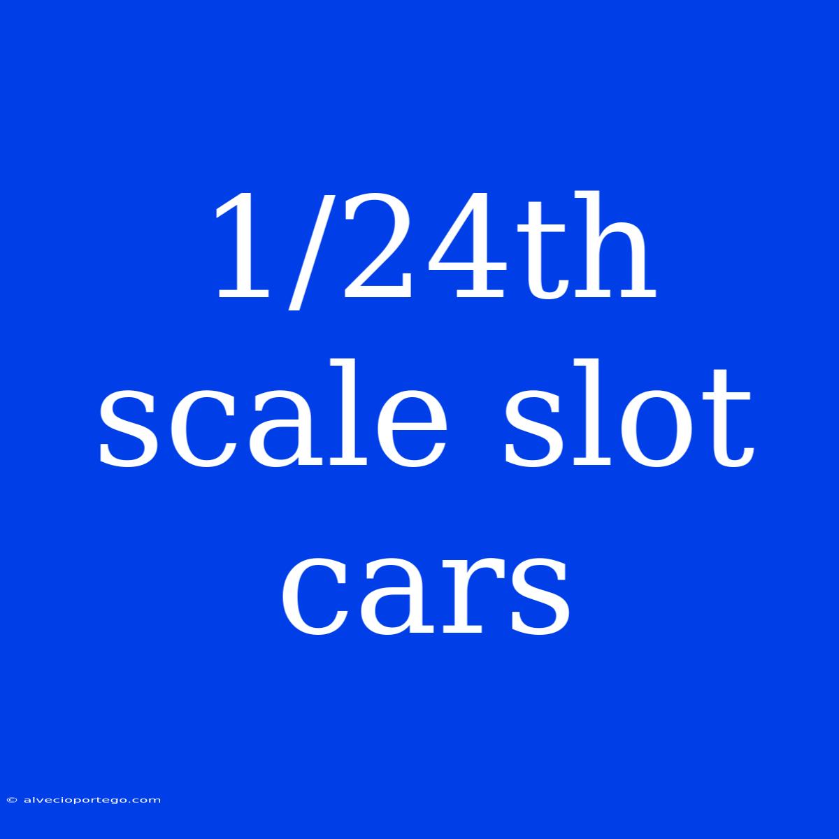 1/24th Scale Slot Cars