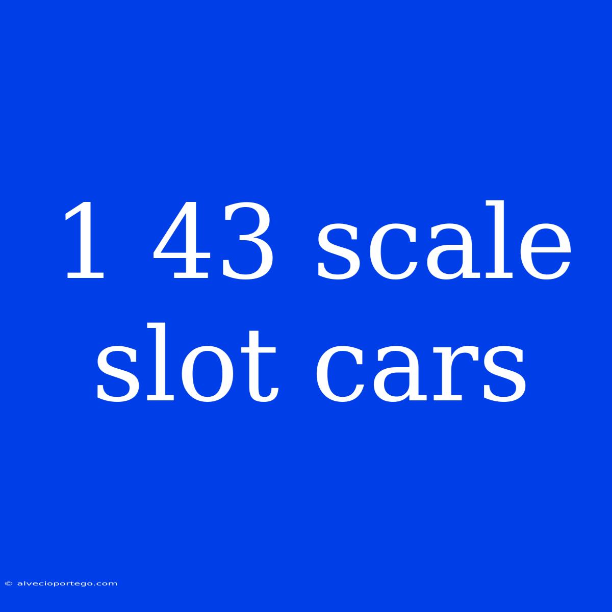 1 43 Scale Slot Cars