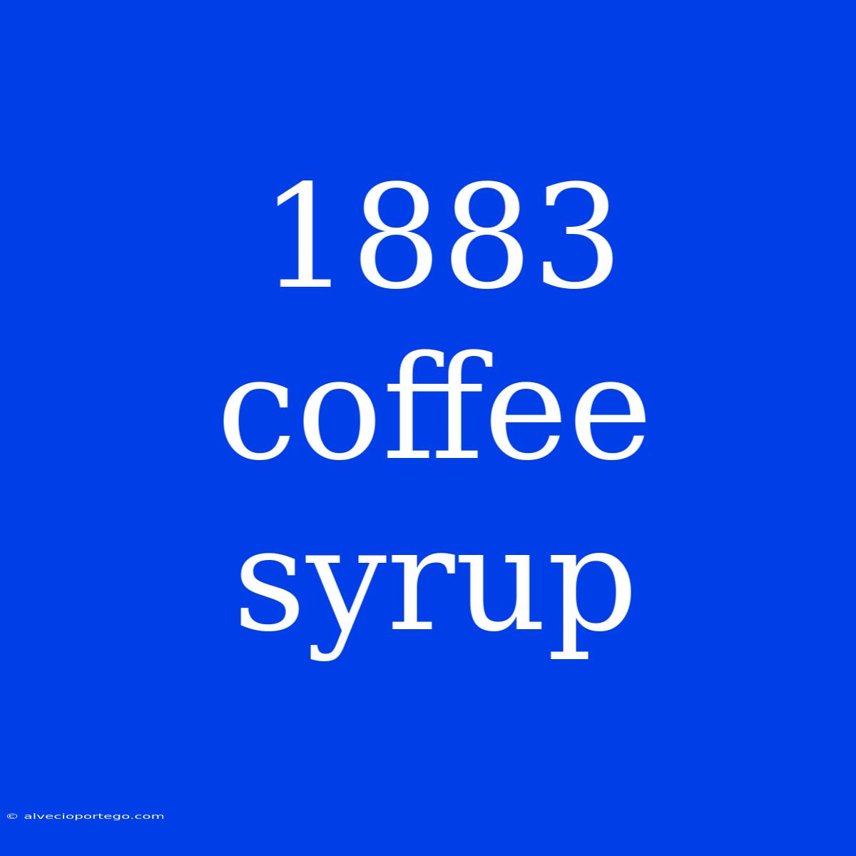 1883 Coffee Syrup