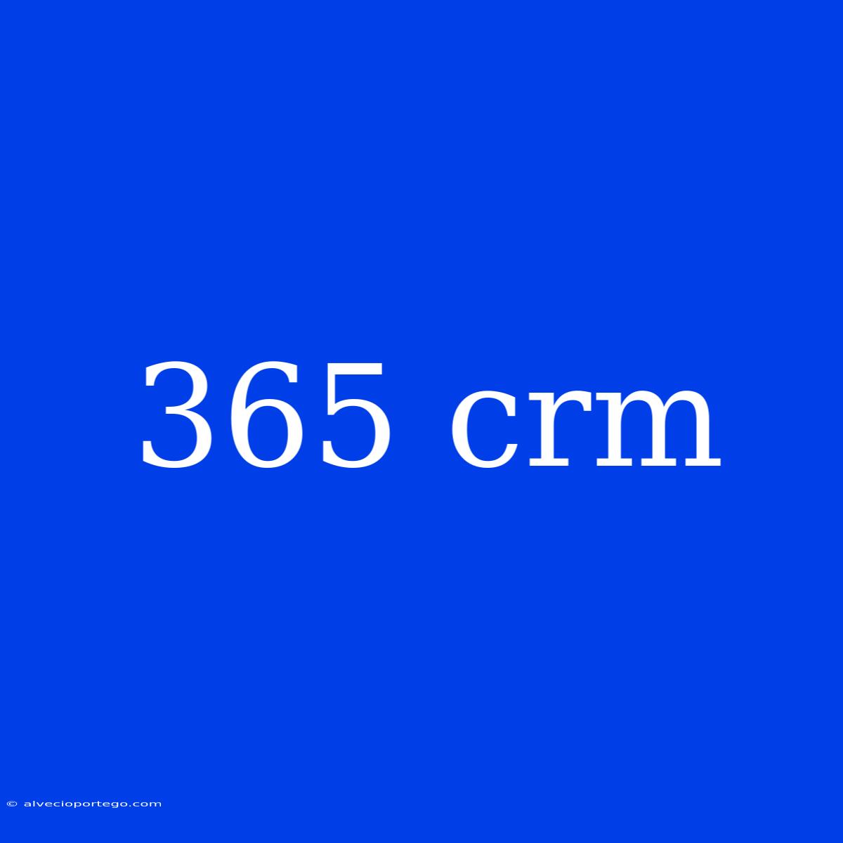 365 Crm