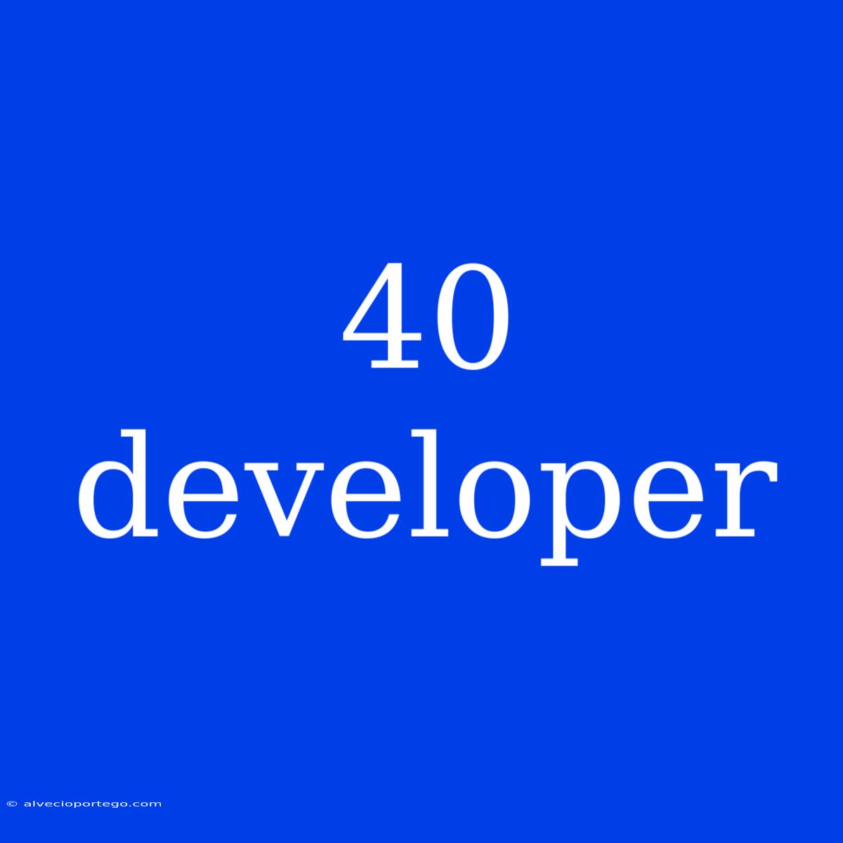 40 Developer