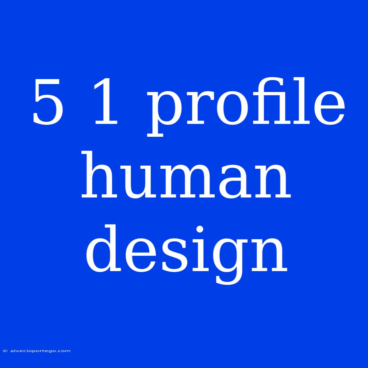 5 1 Profile Human Design