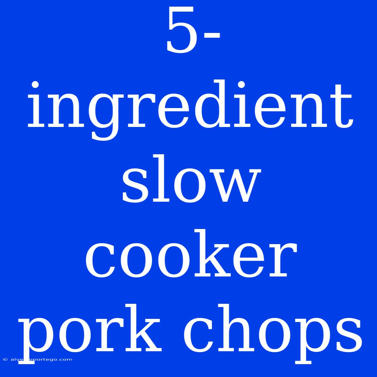 5-ingredient Slow Cooker Pork Chops