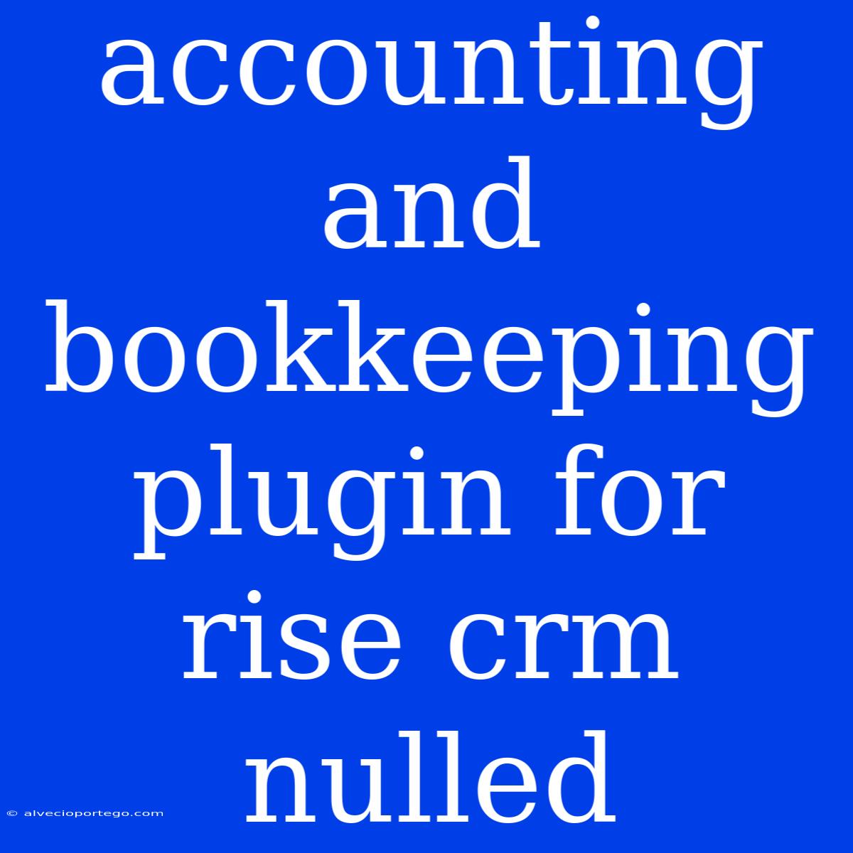 Accounting And Bookkeeping Plugin For Rise Crm Nulled