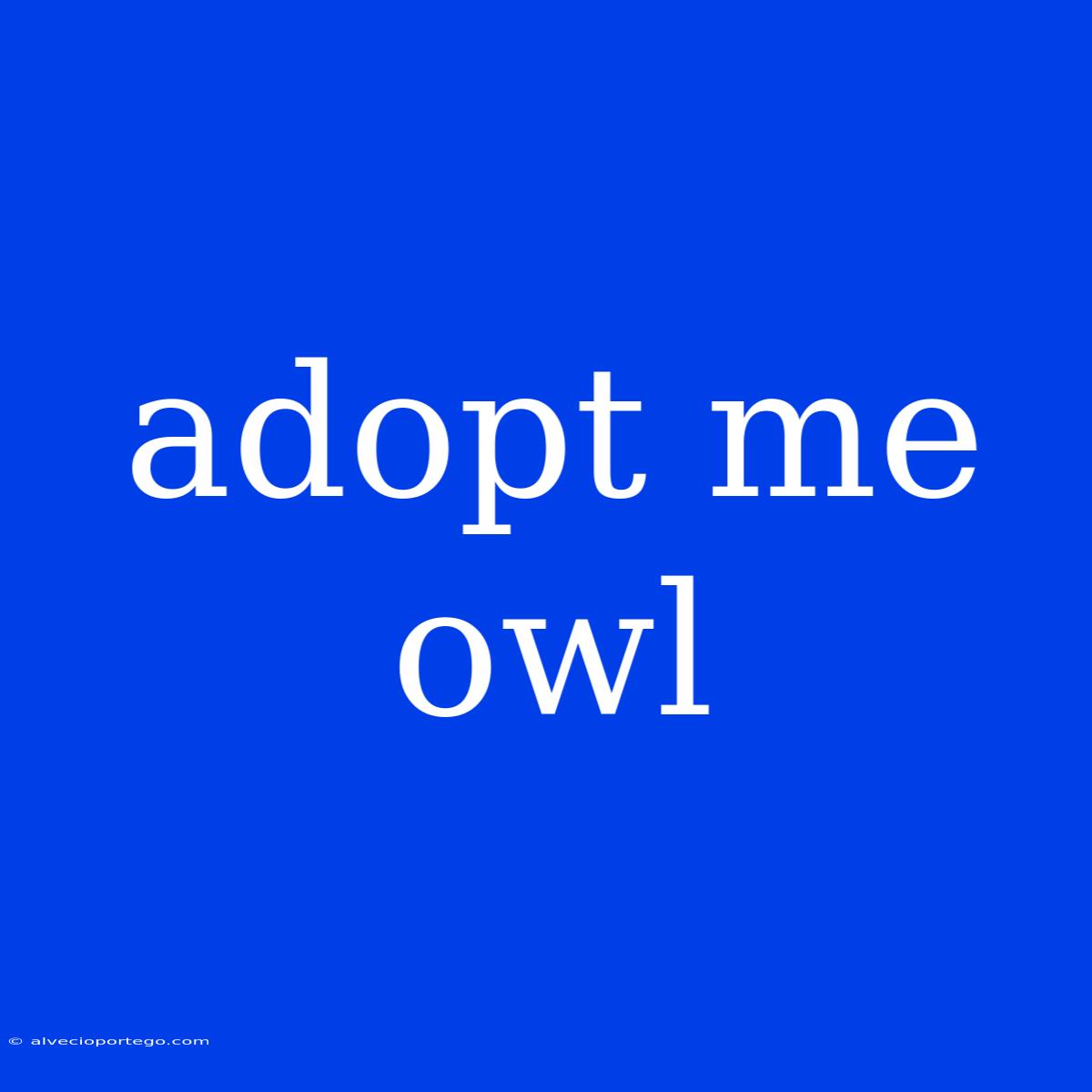 Adopt Me Owl