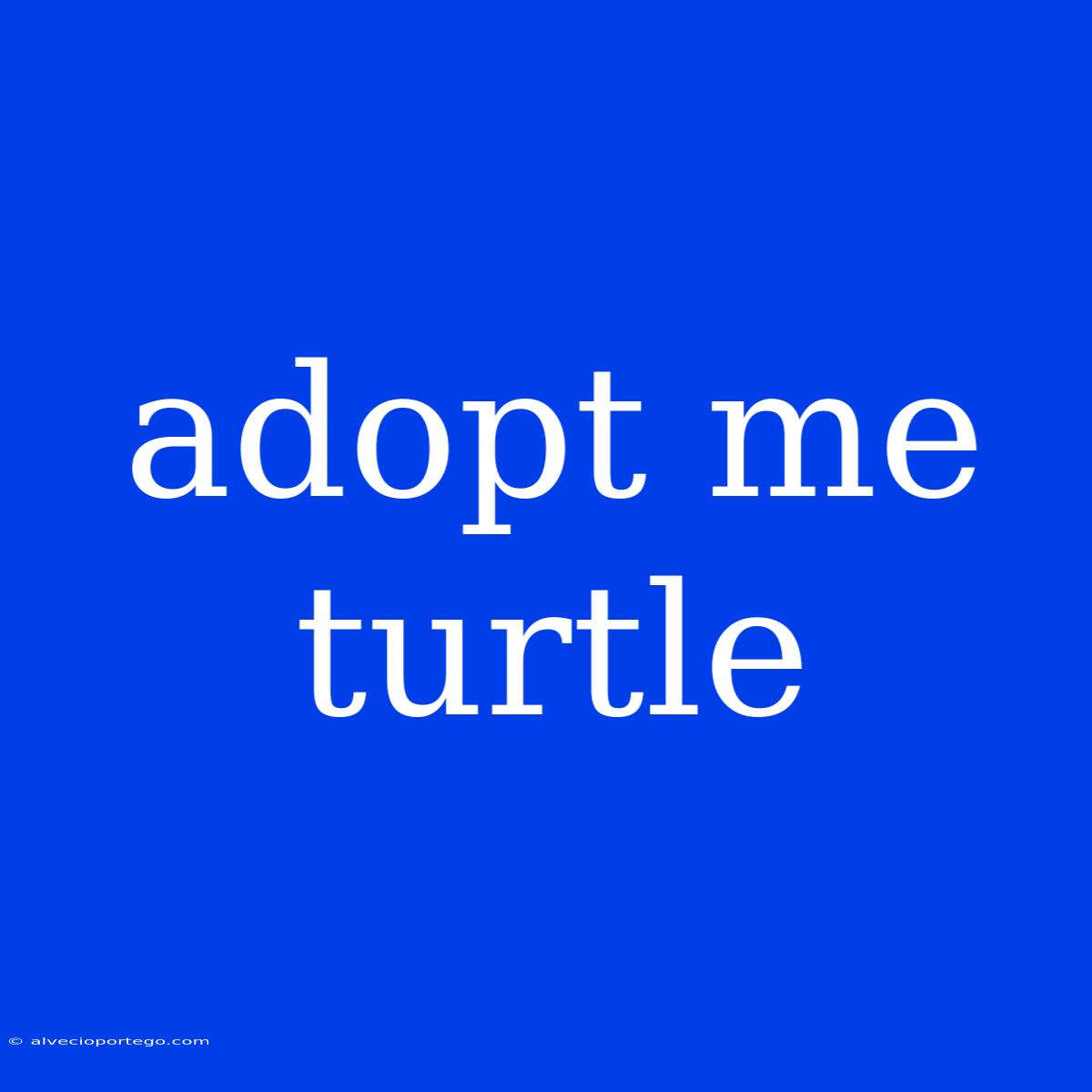 Adopt Me Turtle