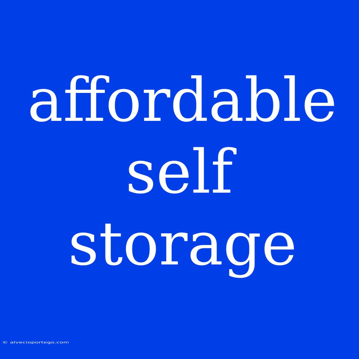 Affordable Self Storage