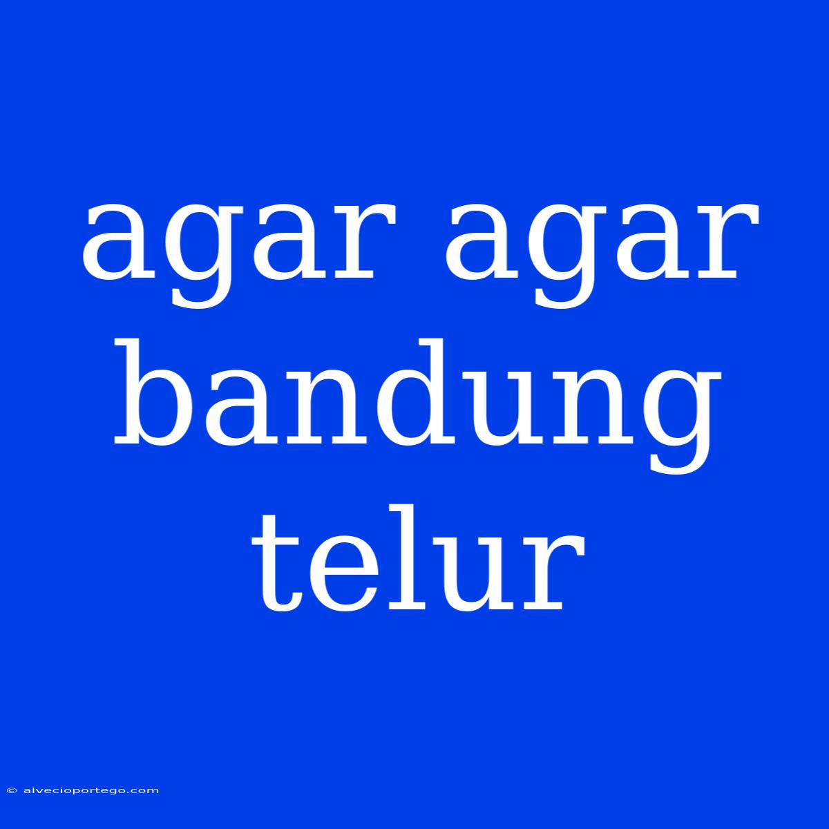 Agar Agar Bandung Telur