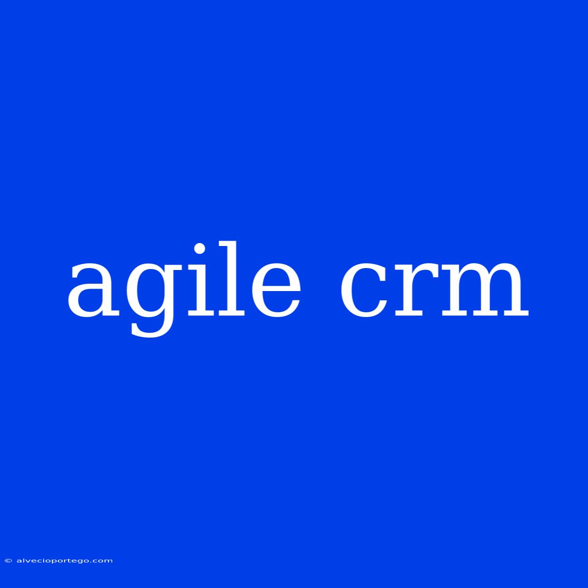 Agile Crm