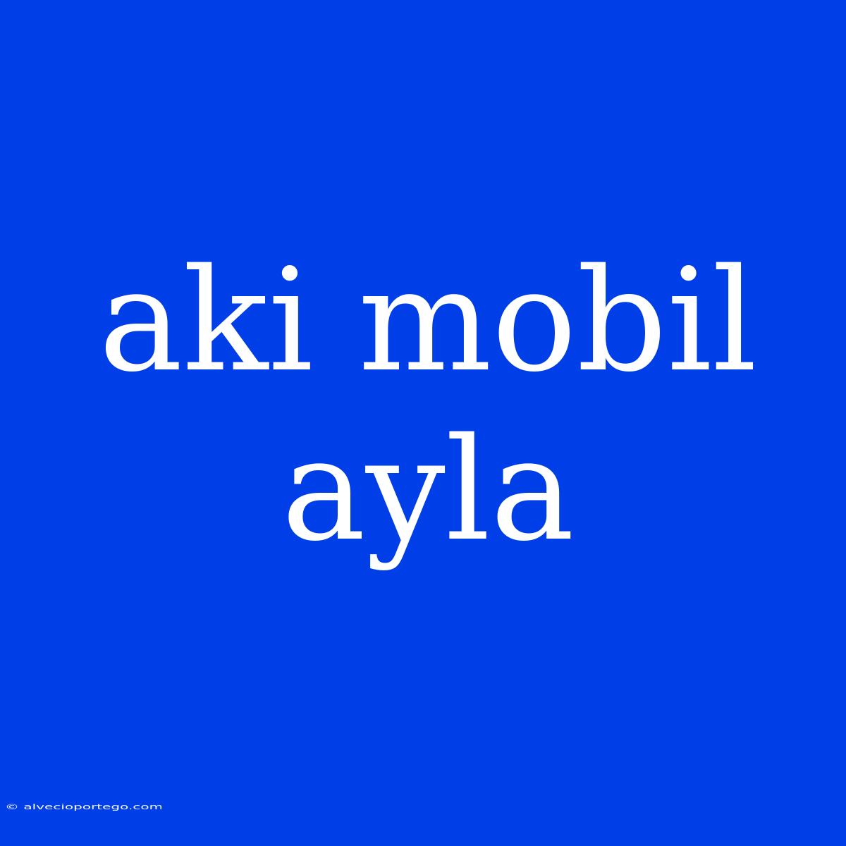 Aki Mobil Ayla