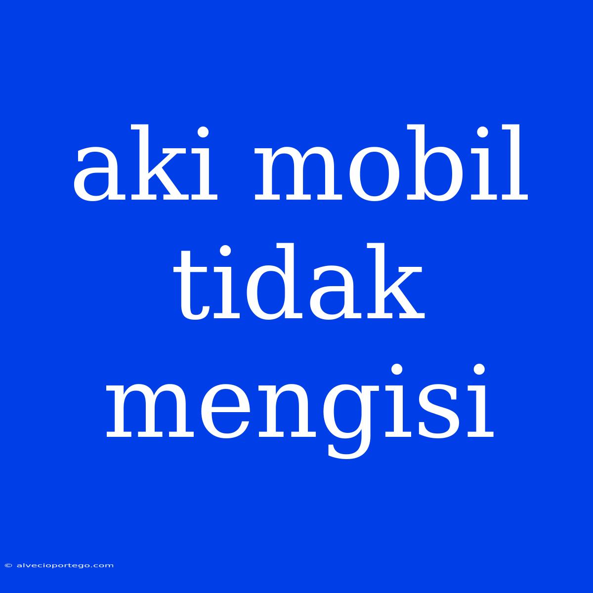 Aki Mobil Tidak Mengisi