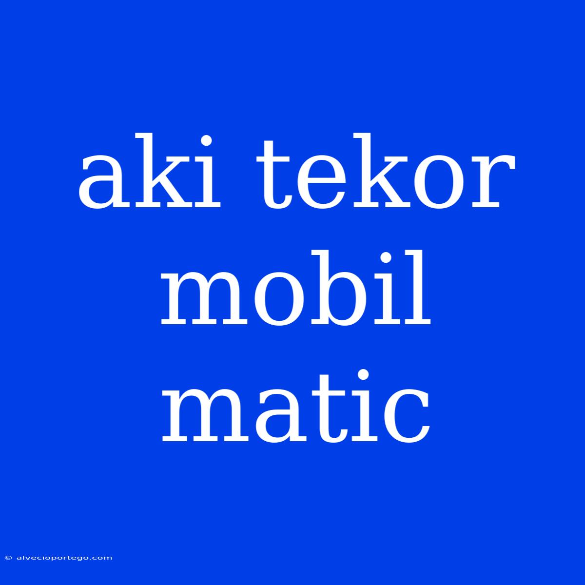 Aki Tekor Mobil Matic