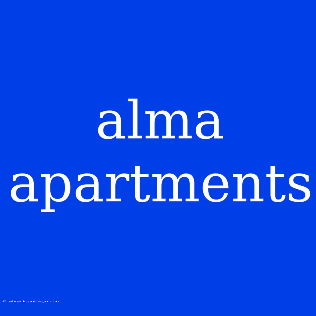 Alma Apartments