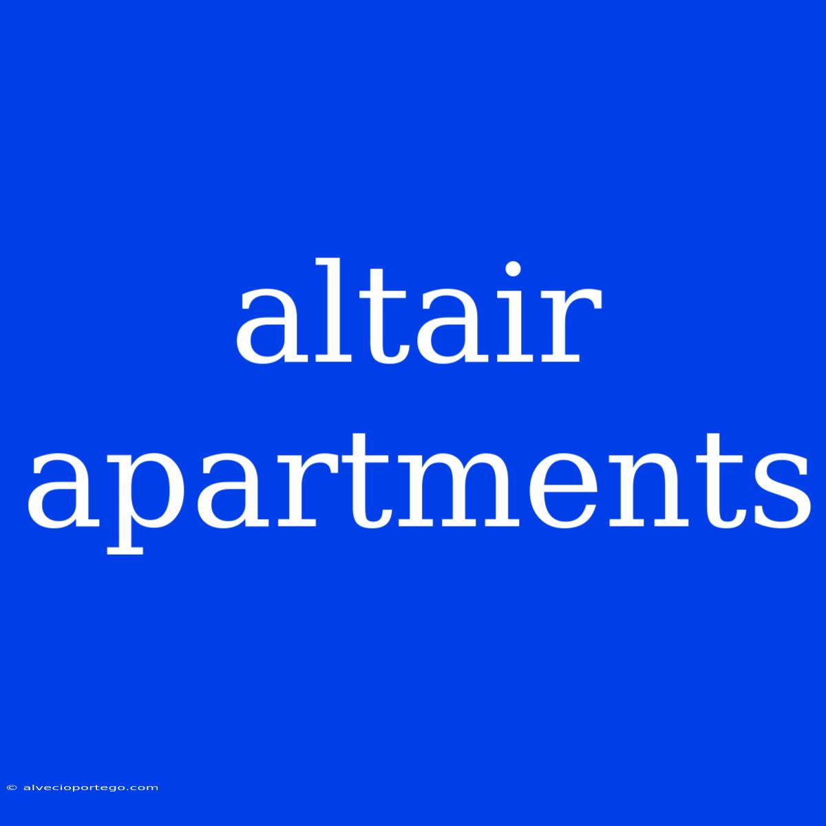 Altair Apartments