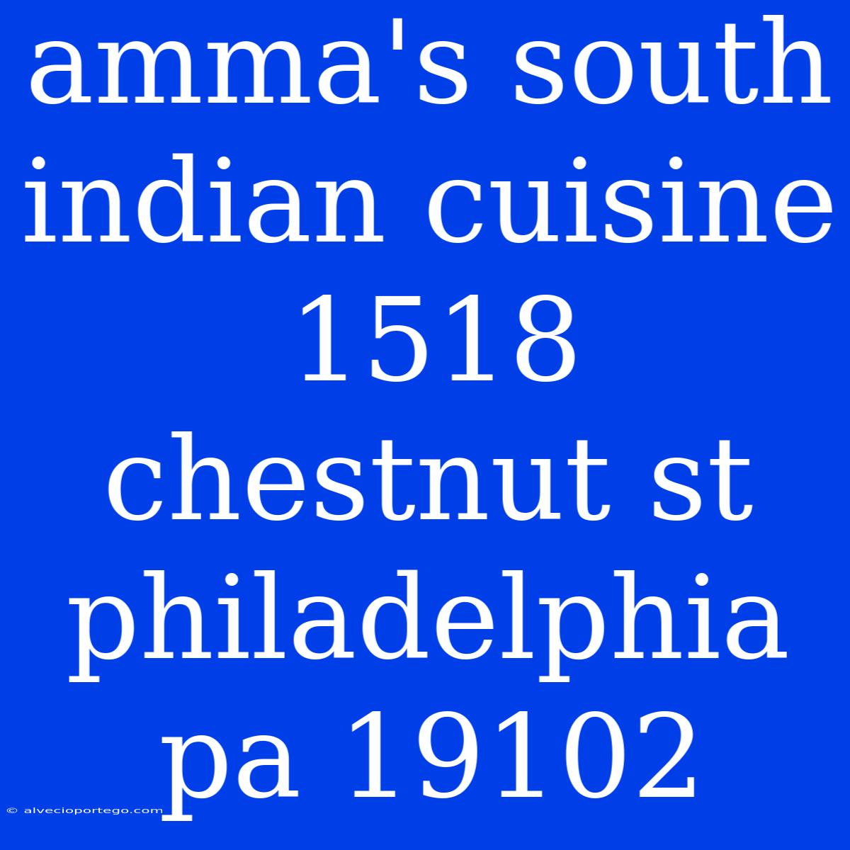 Amma's South Indian Cuisine 1518 Chestnut St Philadelphia Pa 19102