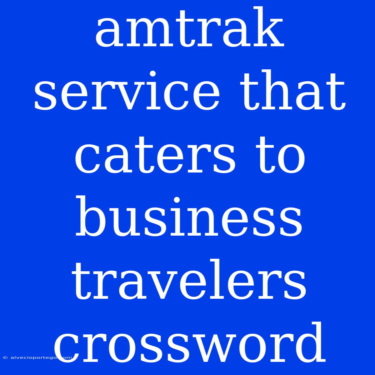 Amtrak Service That Caters To Business Travelers Crossword