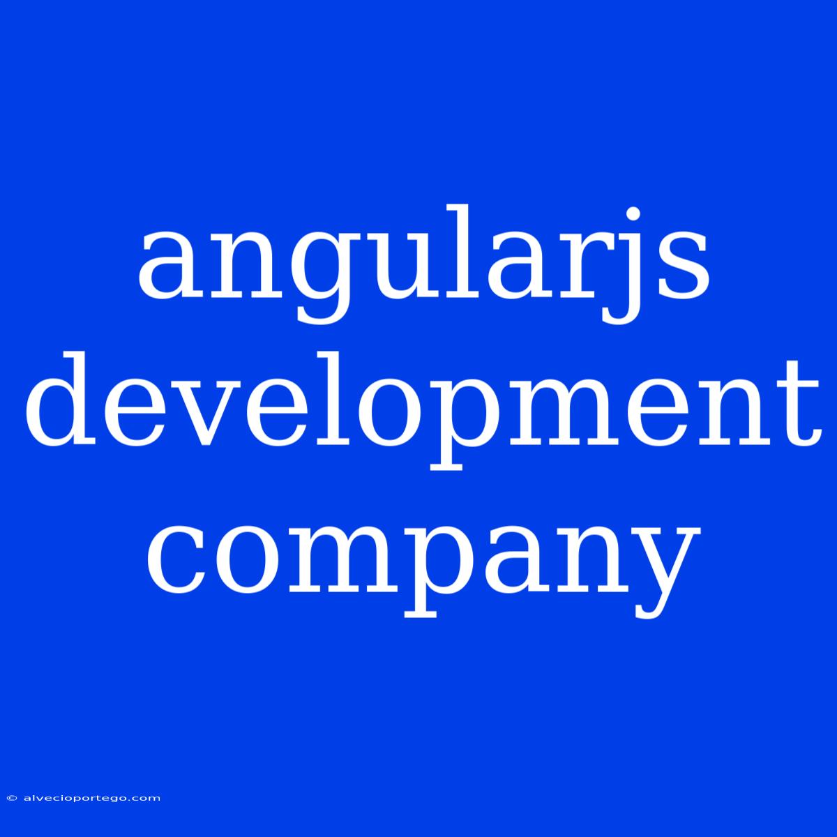 Angularjs Development Company