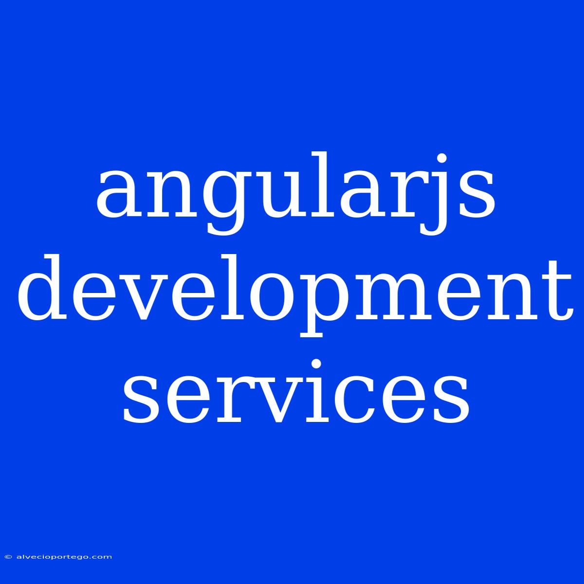 Angularjs Development Services