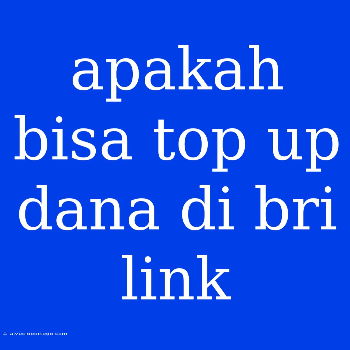 Apakah Bisa Top Up Dana Di Bri Link