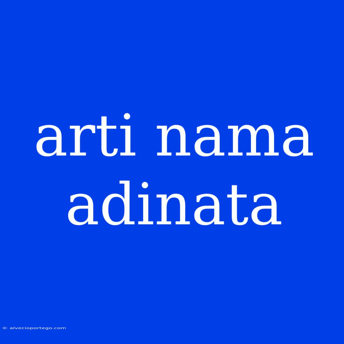 Arti Nama Adinata