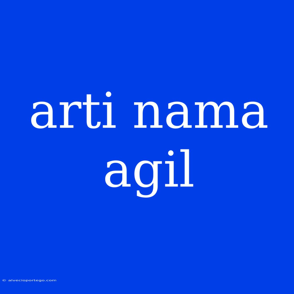 Arti Nama Agil