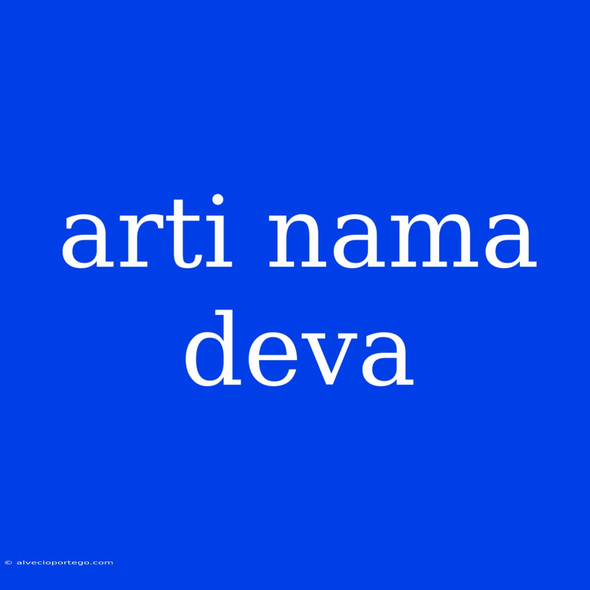 Arti Nama Deva