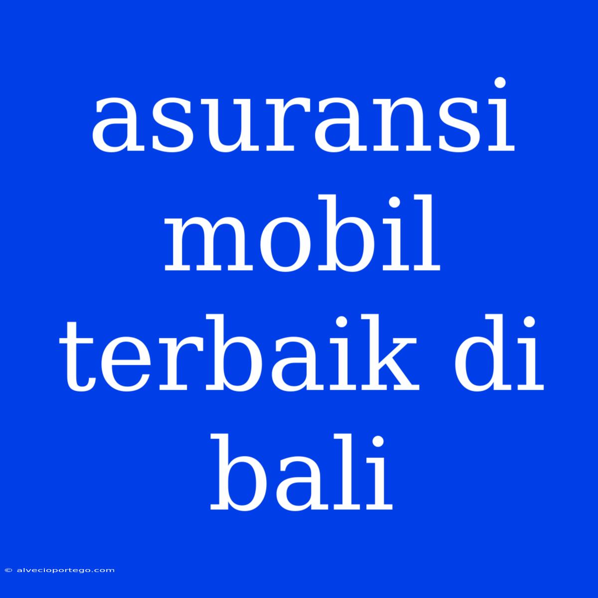 Asuransi Mobil Terbaik Di Bali