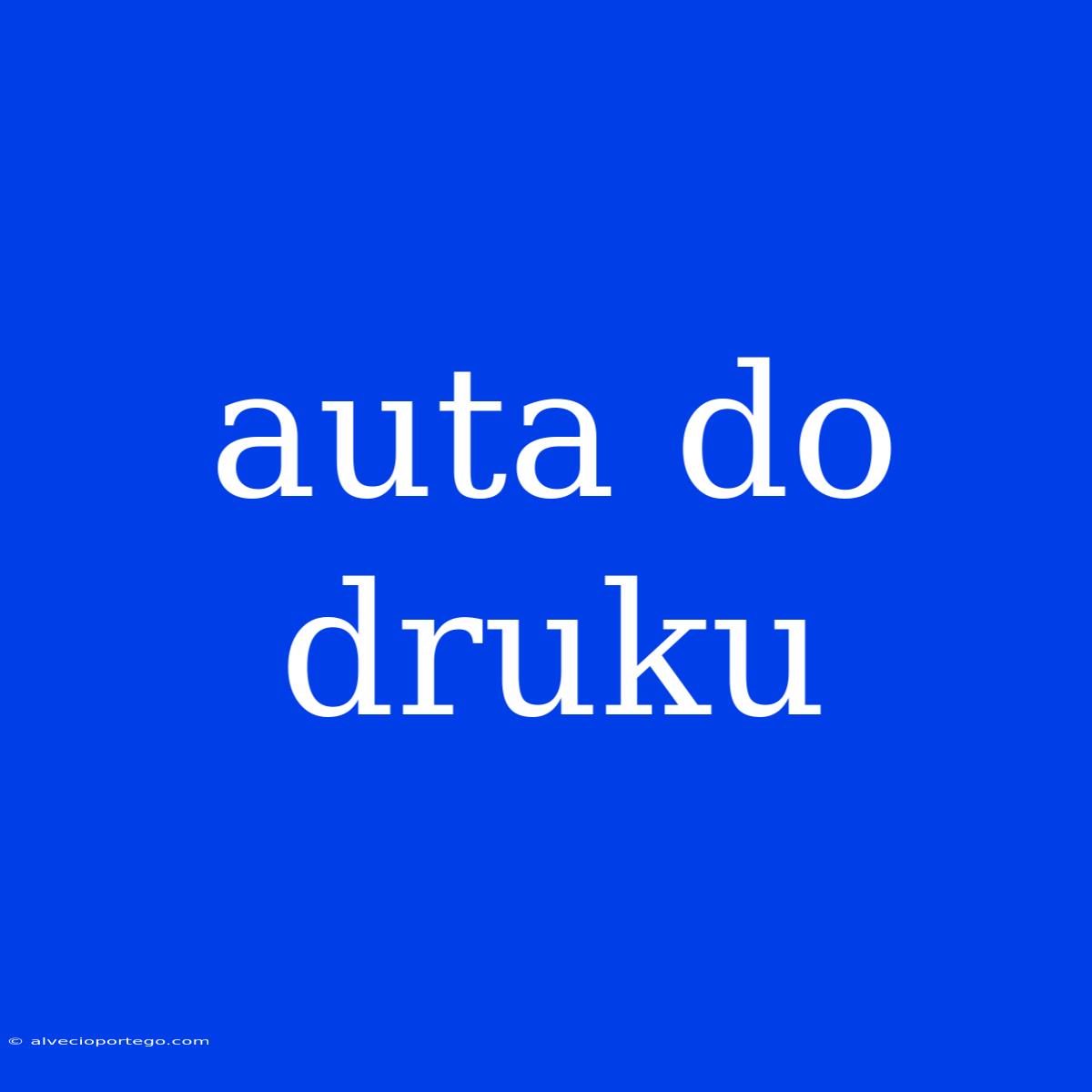 Auta Do Druku