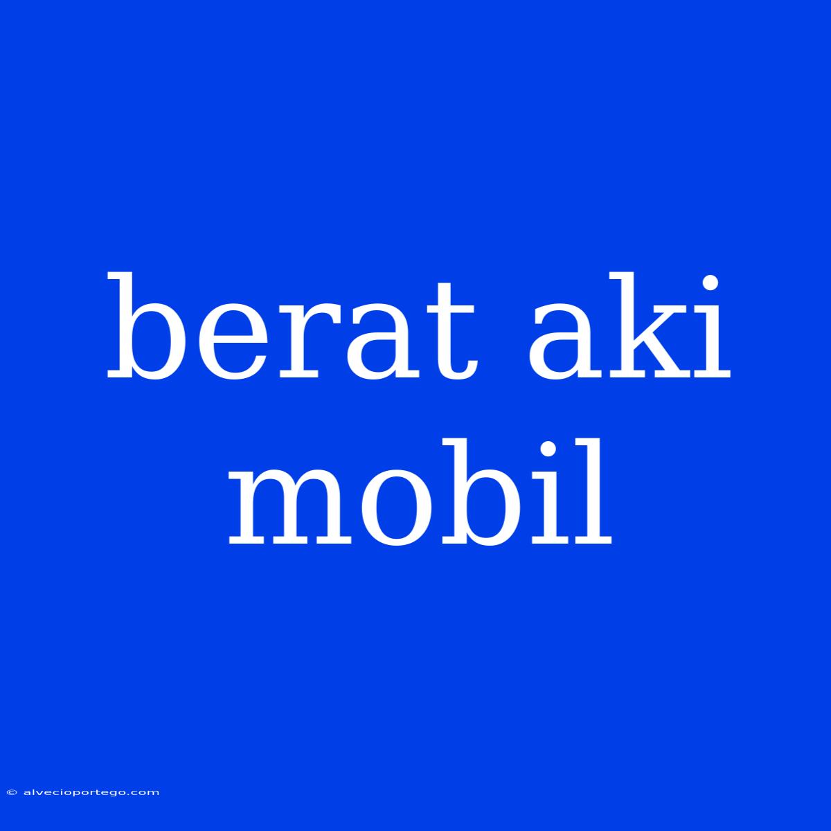 Berat Aki Mobil