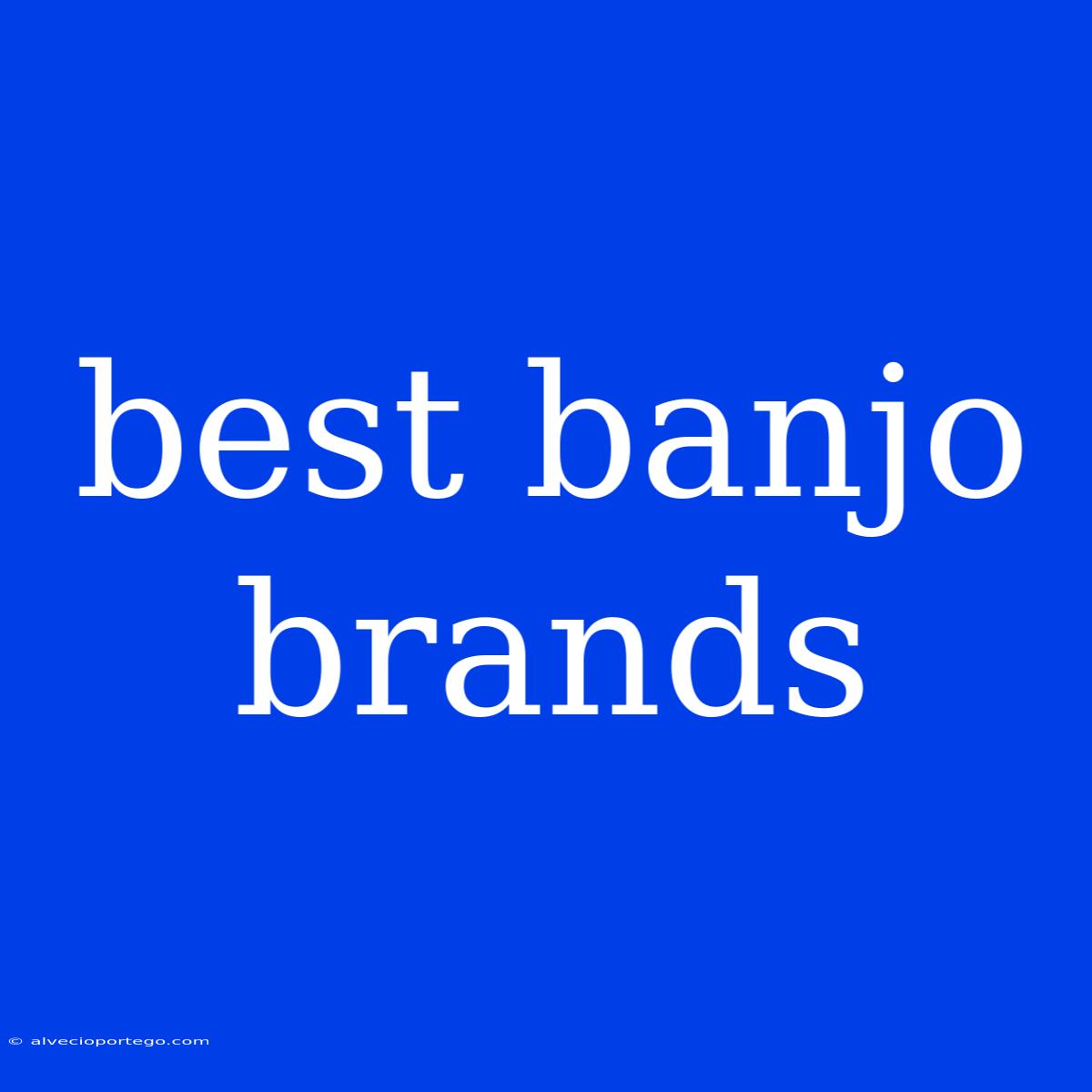 Best Banjo Brands