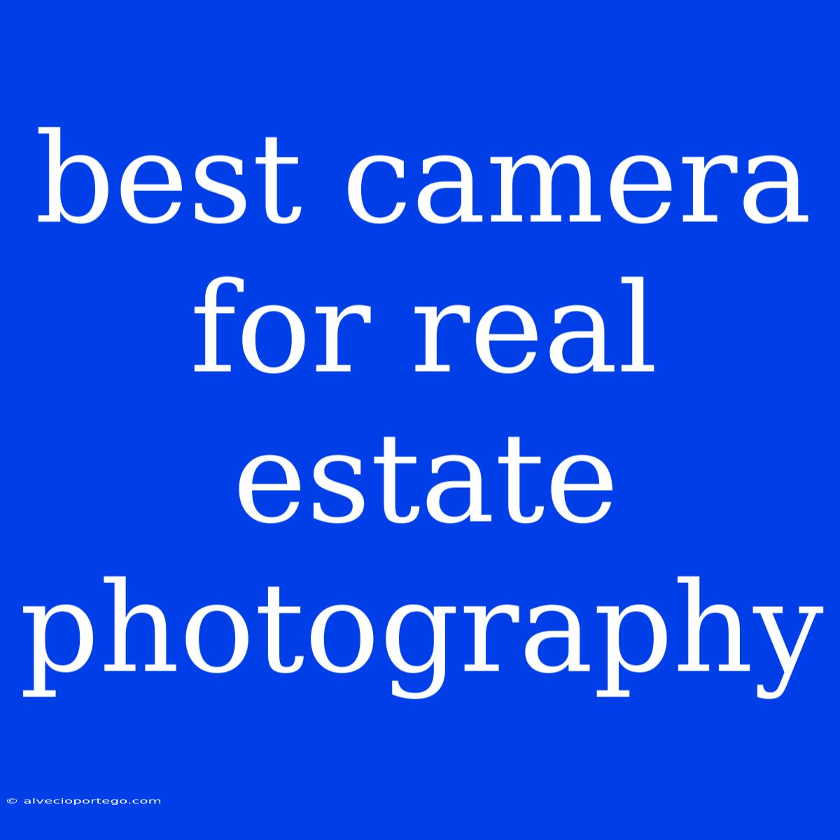 Best Camera For Real Estate Photography