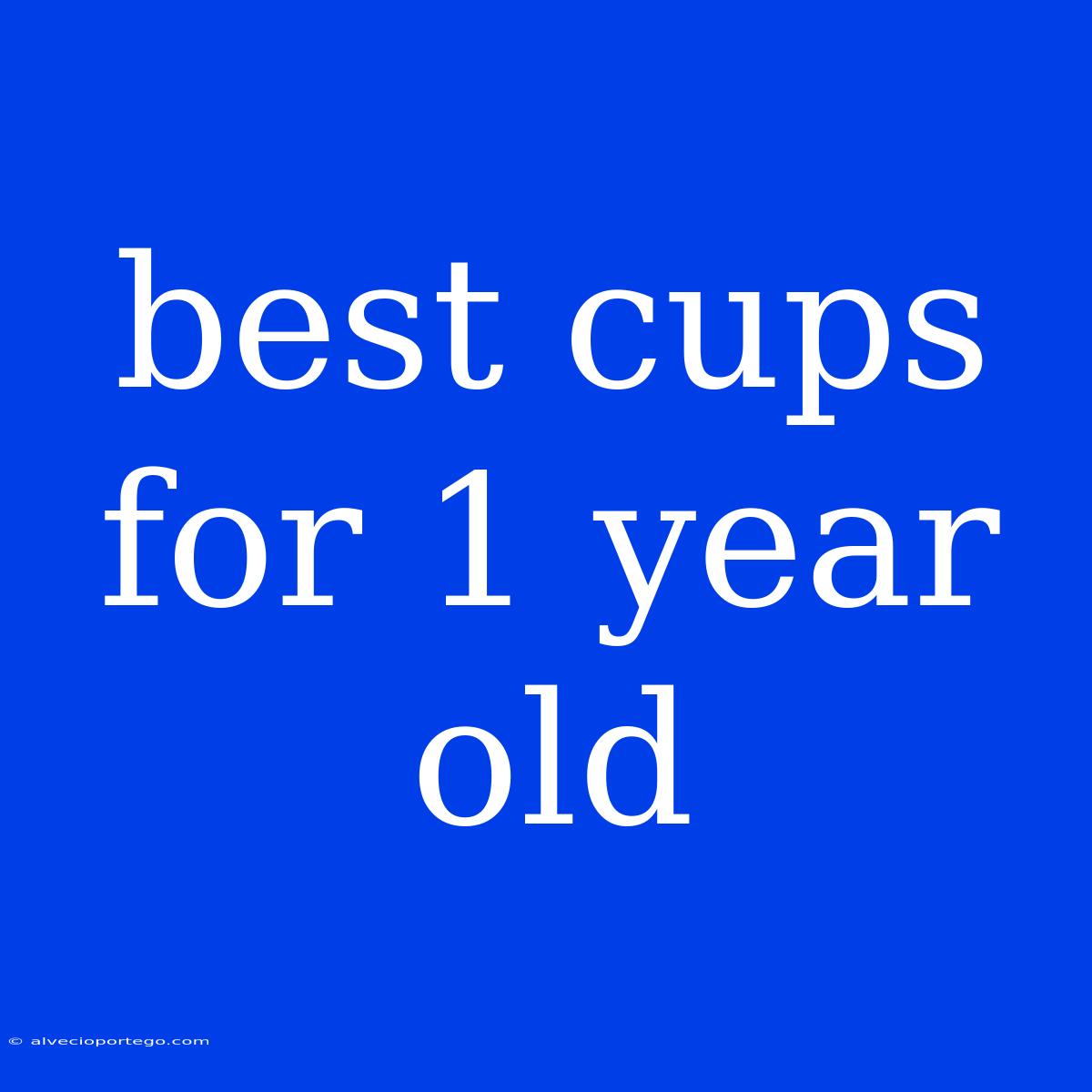 Best Cups For 1 Year Old