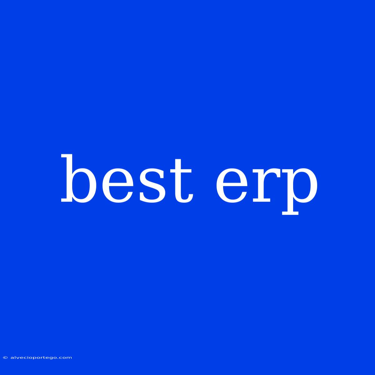 Best Erp