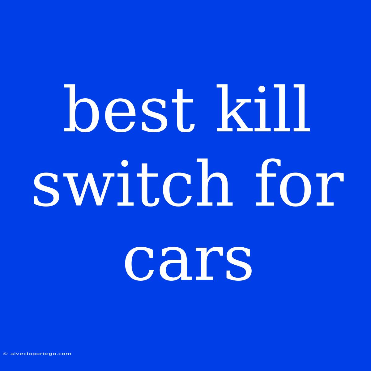 Best Kill Switch For Cars