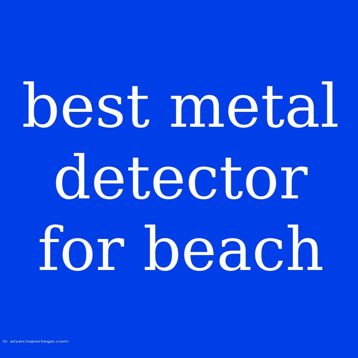 Best Metal Detector For Beach