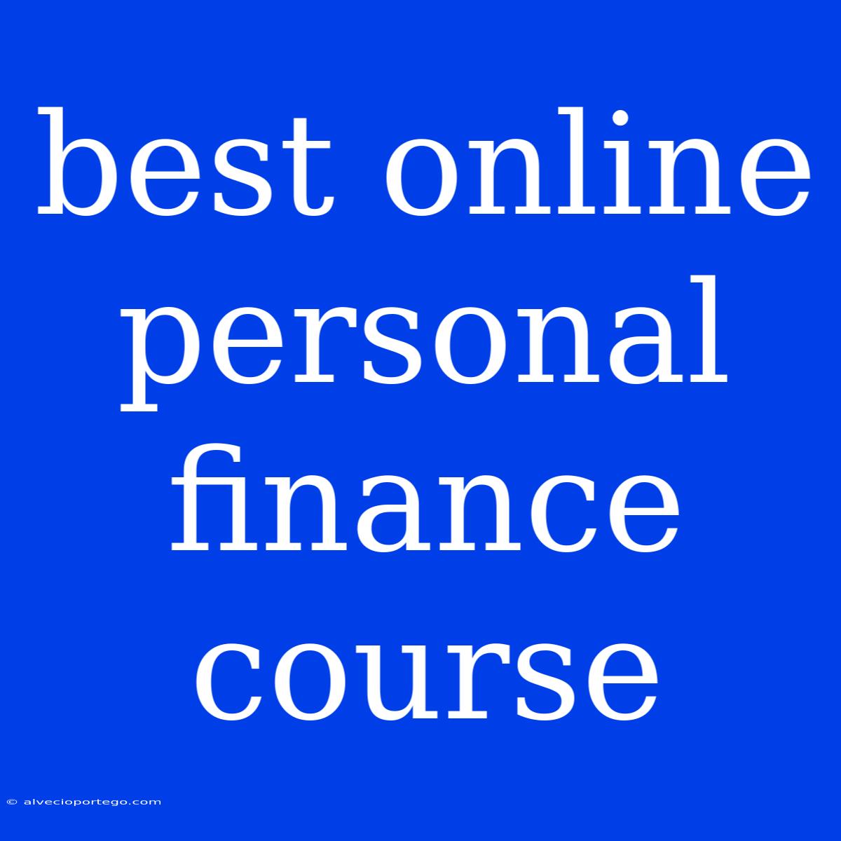 Best Online Personal Finance Course