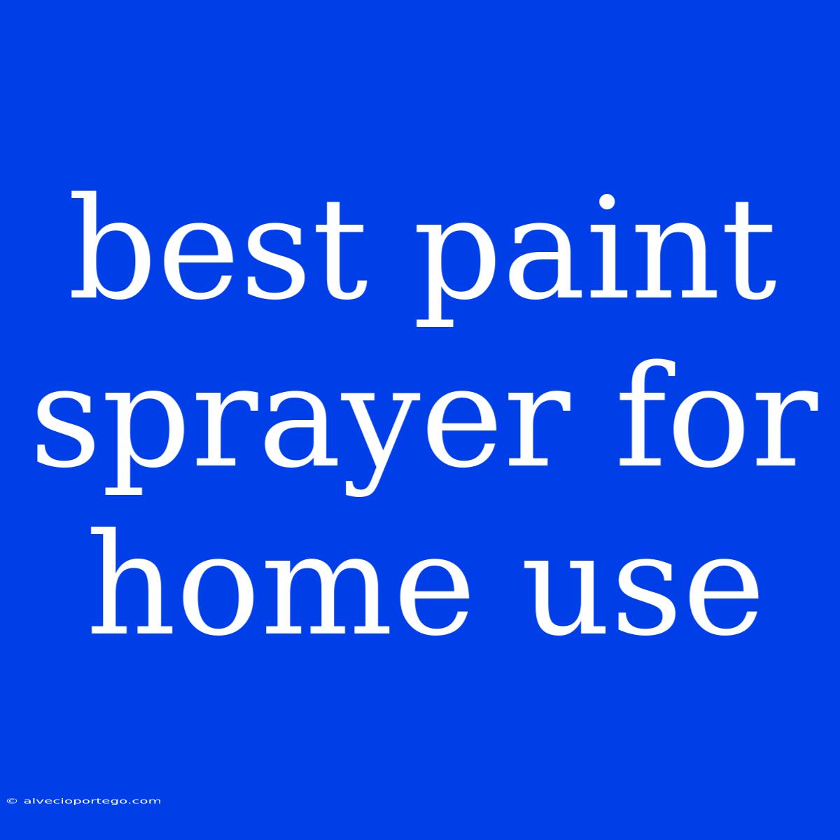 Best Paint Sprayer For Home Use