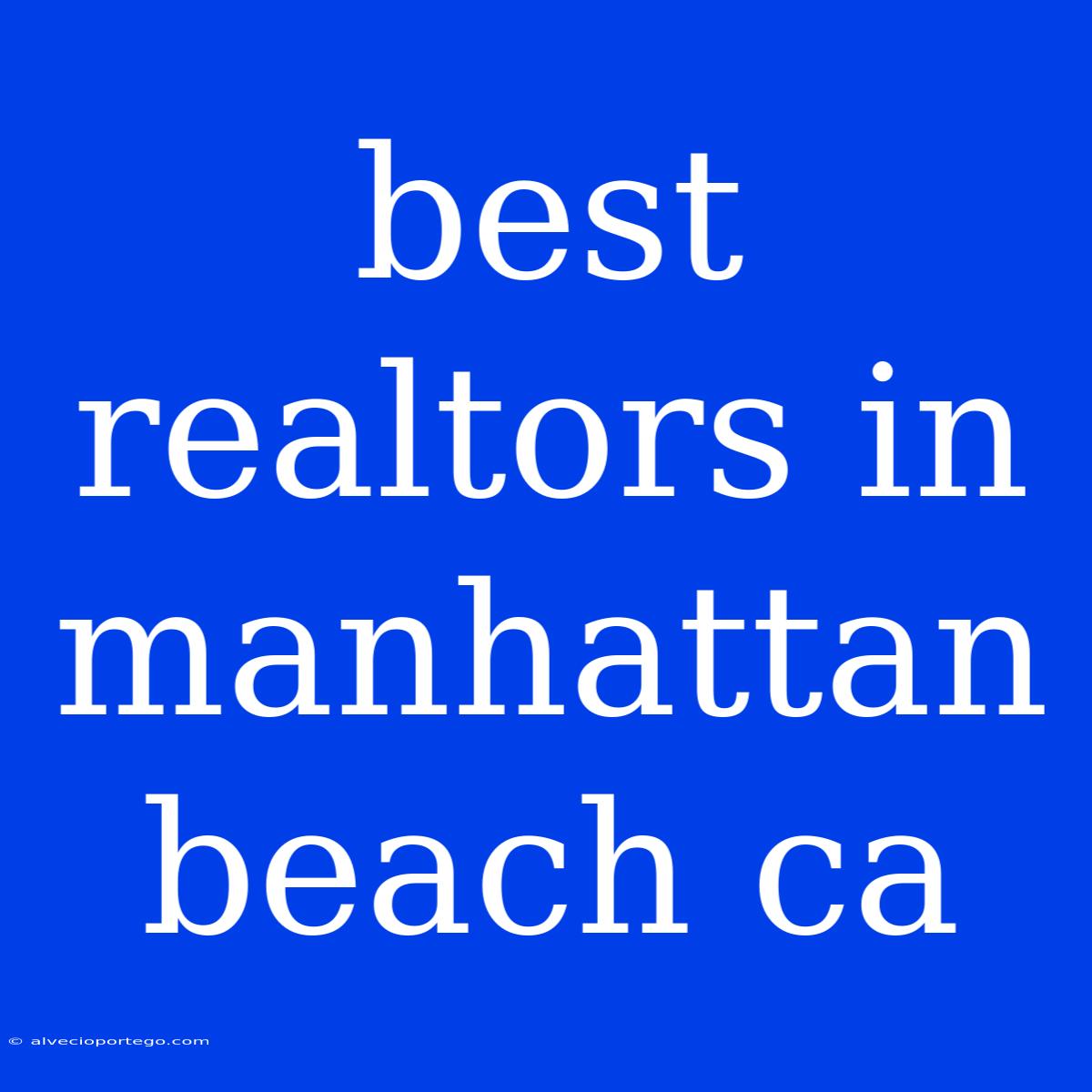 Best Realtors In Manhattan Beach Ca