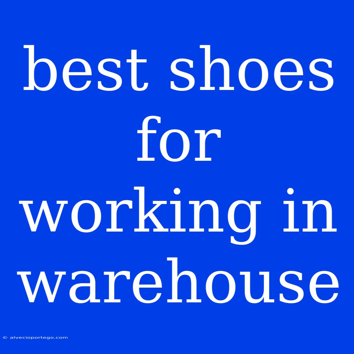 Best Shoes For Working In Warehouse