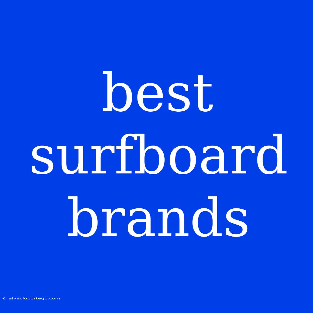 Best Surfboard Brands