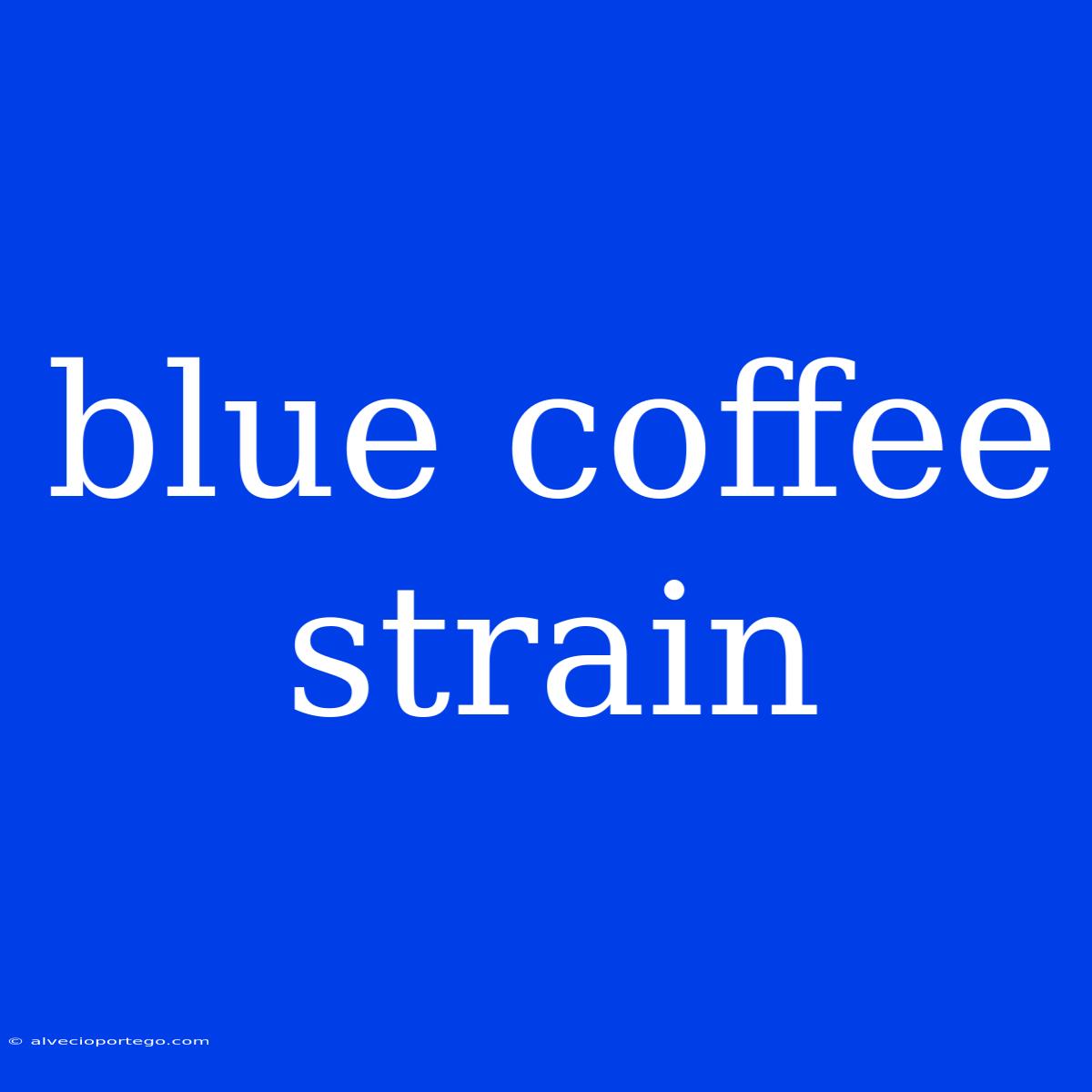 Blue Coffee Strain