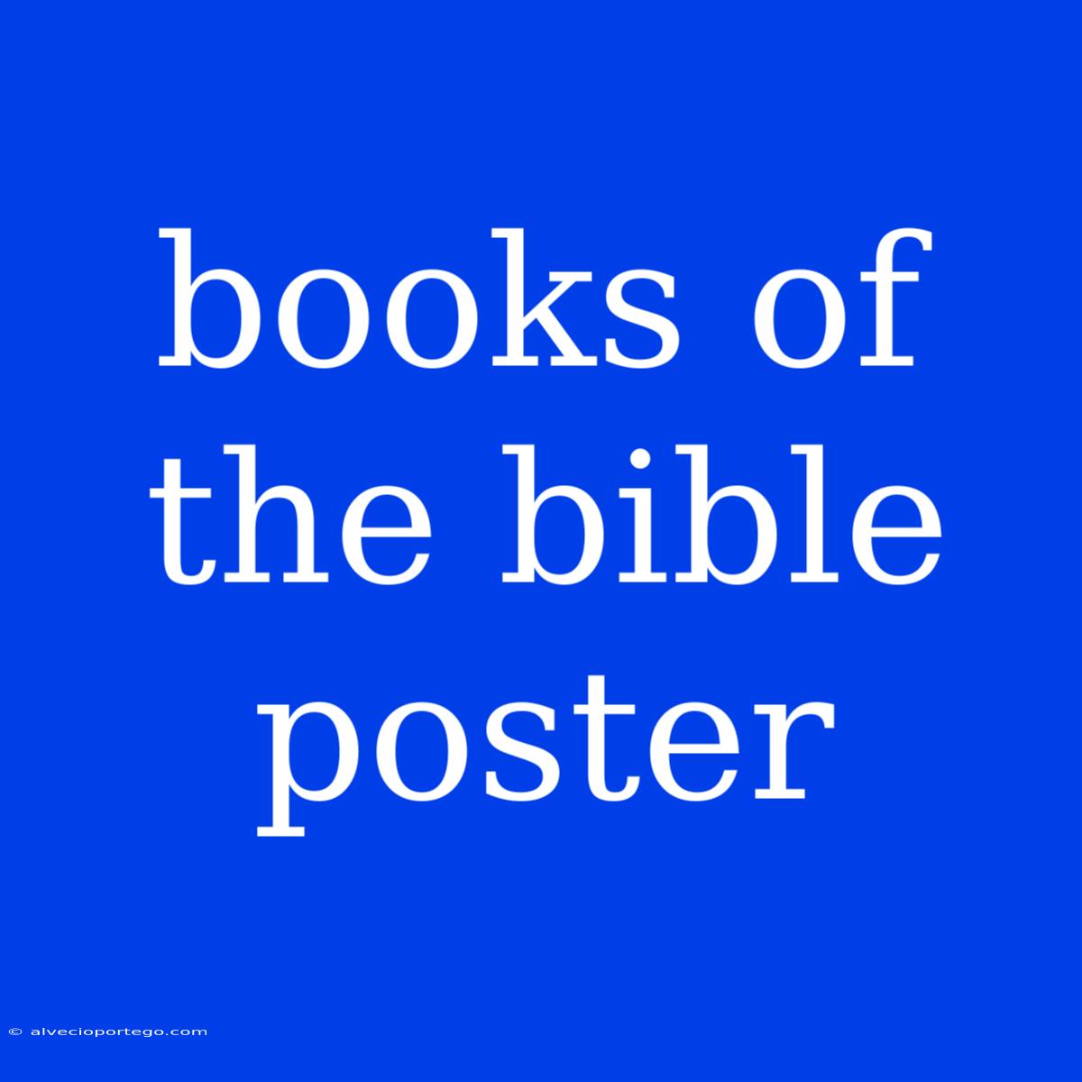 Books Of The Bible Poster