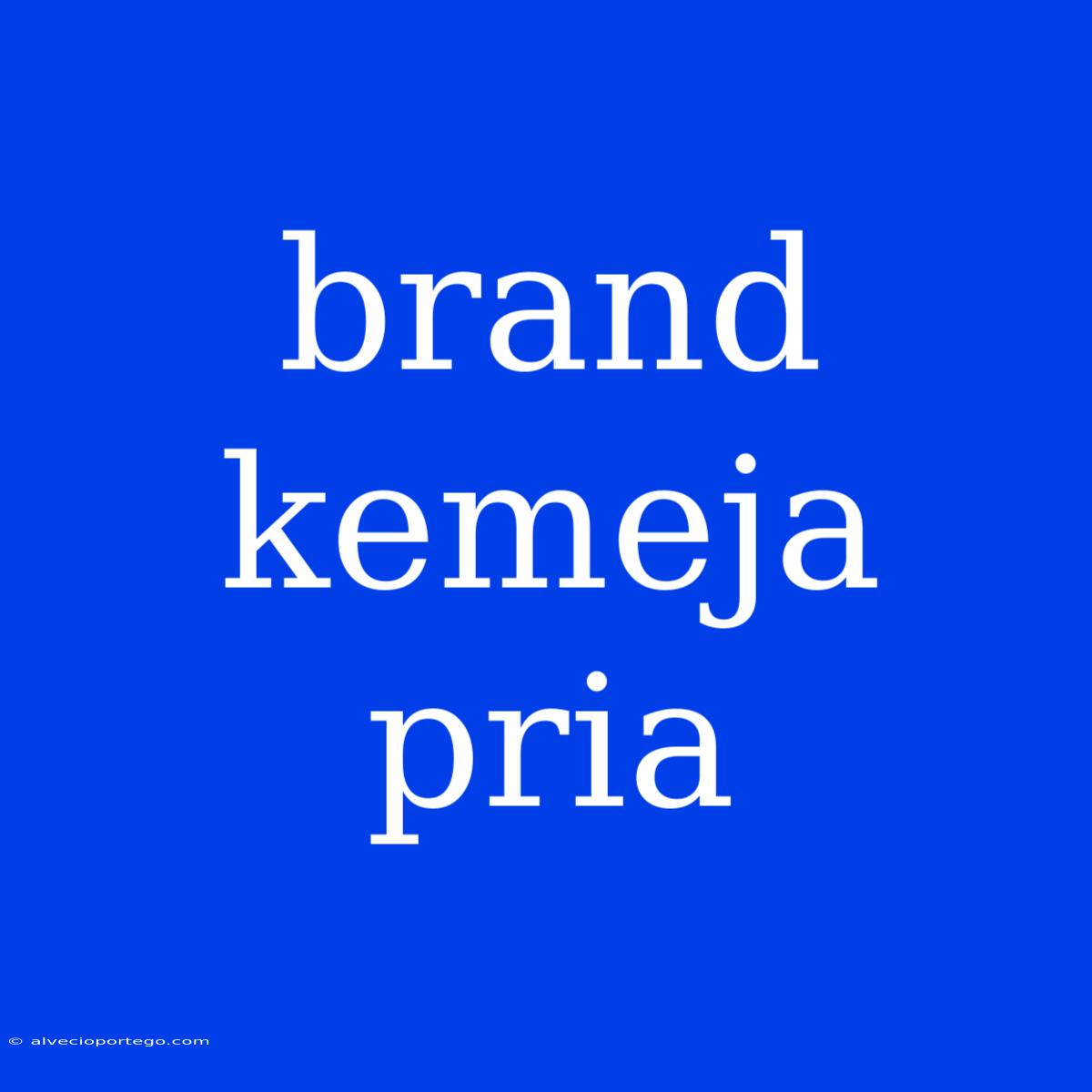 Brand Kemeja Pria