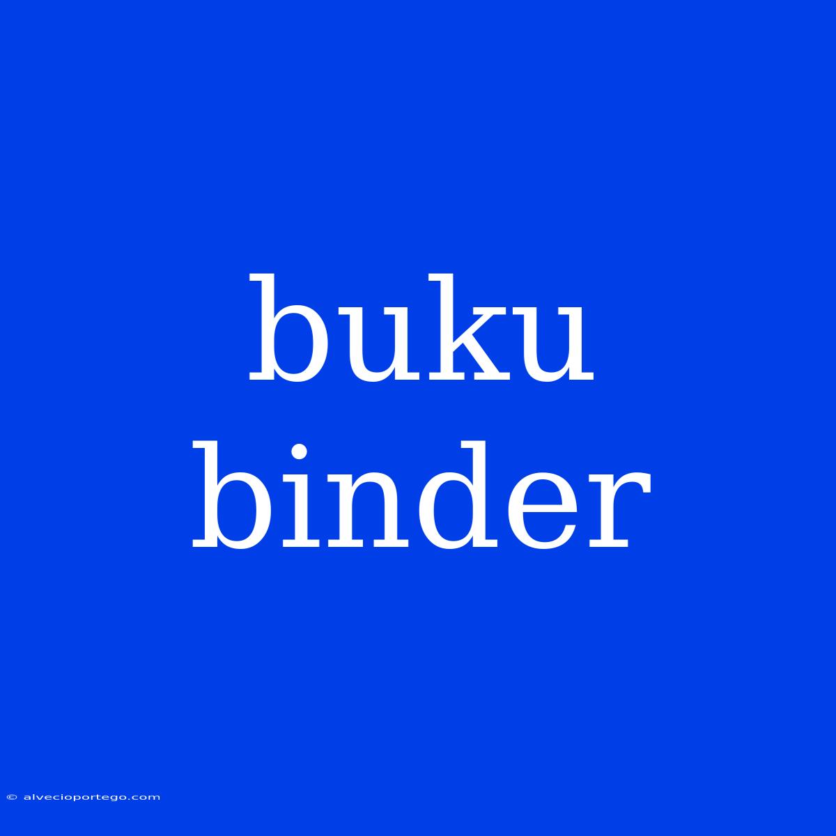 Buku Binder