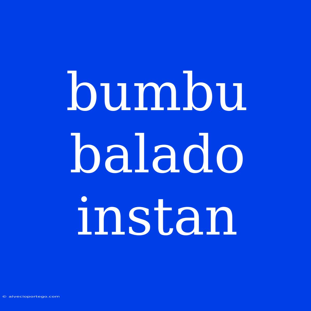 Bumbu Balado Instan