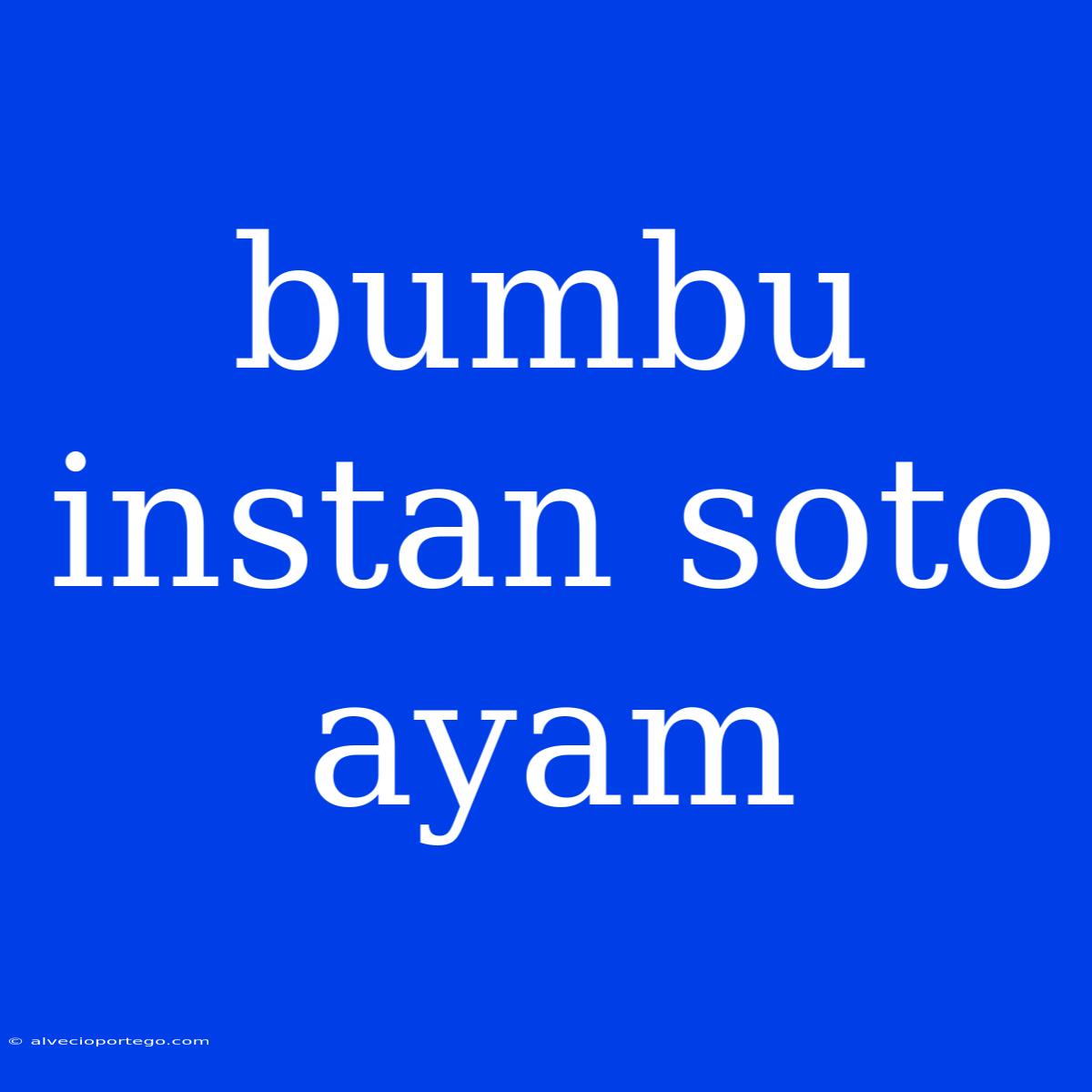 Bumbu Instan Soto Ayam