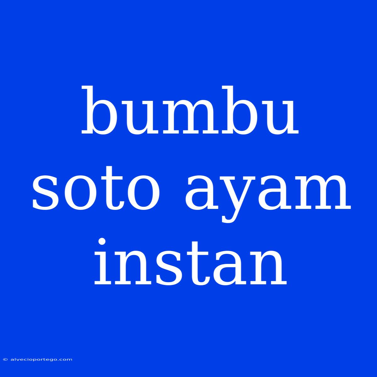 Bumbu Soto Ayam Instan