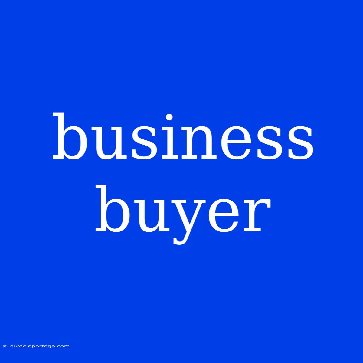 Business Buyer