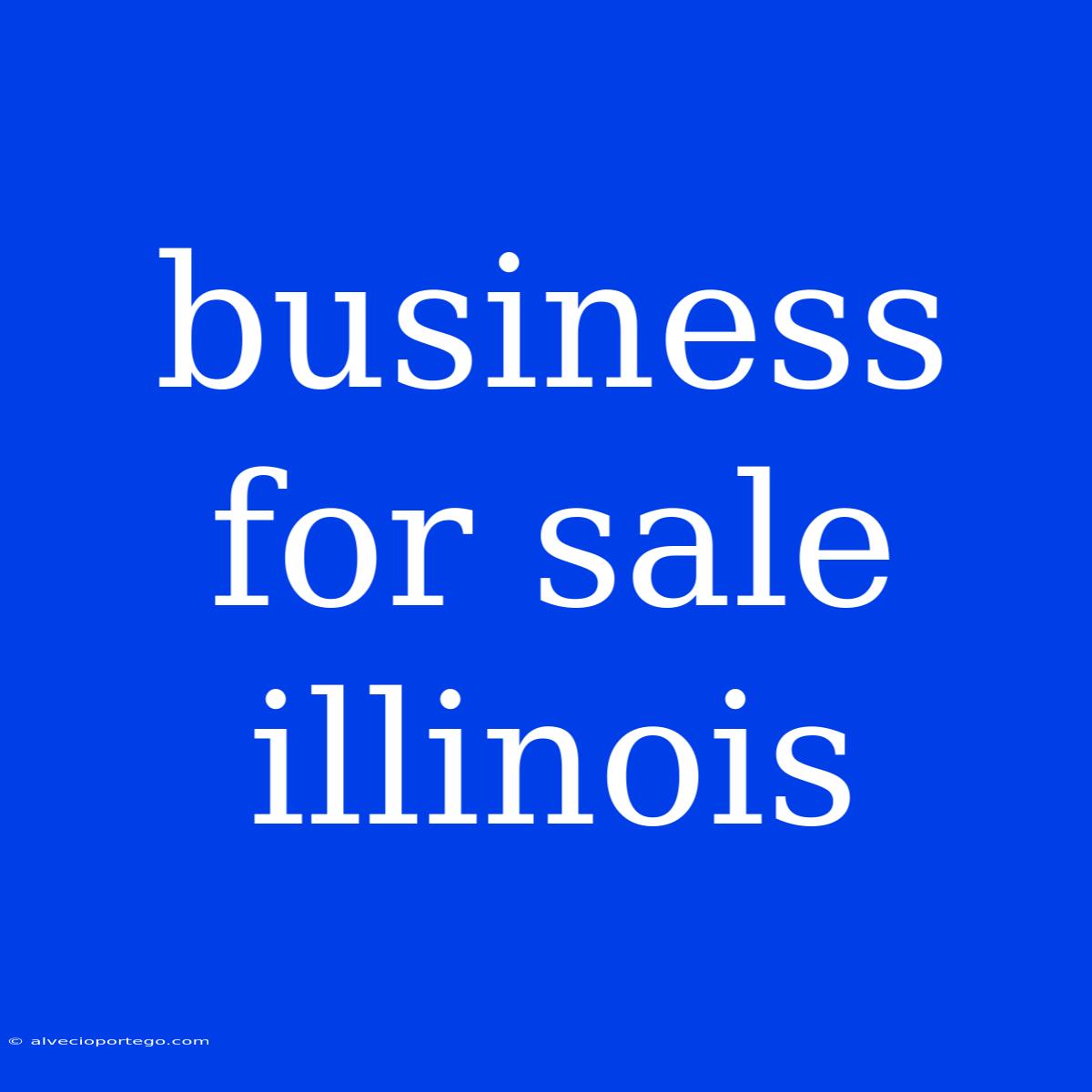 Business For Sale Illinois